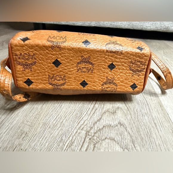 MCM Cognac Mini Bag with Gold Accents - Picture 6 of 13